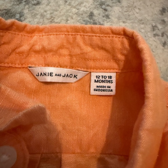 Janie and Jack Linen Button Down Shirt - Picture 2 of 2